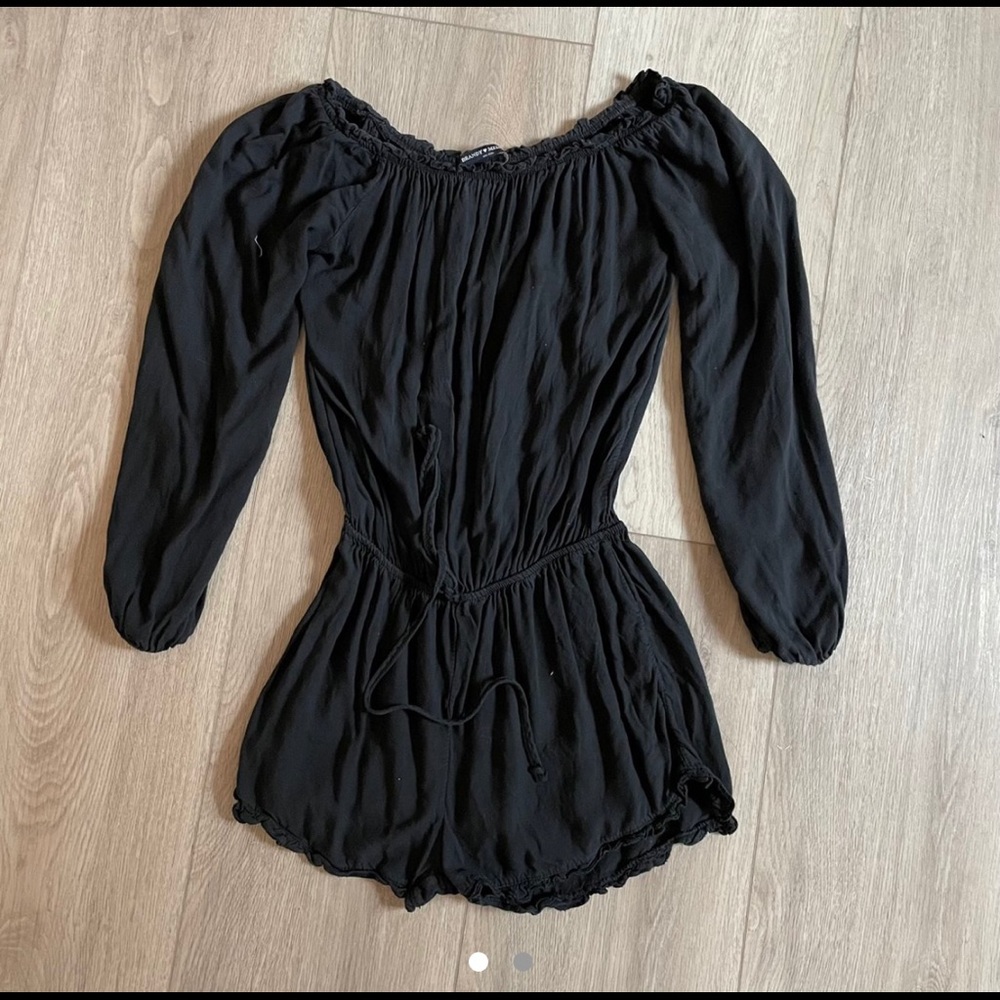 Brandy melville black off shoulder romper